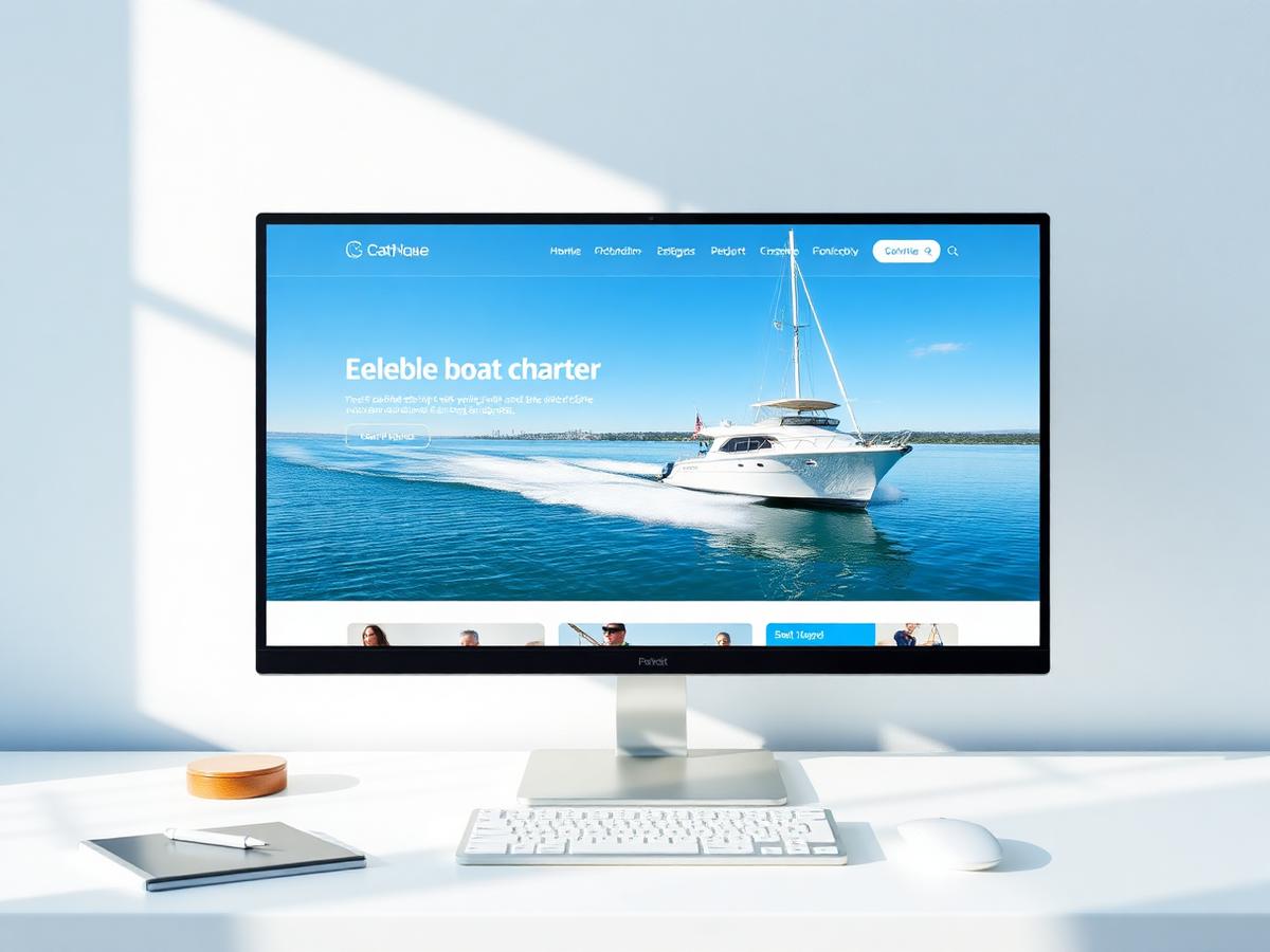 Lake Norman charter & marina website design concept