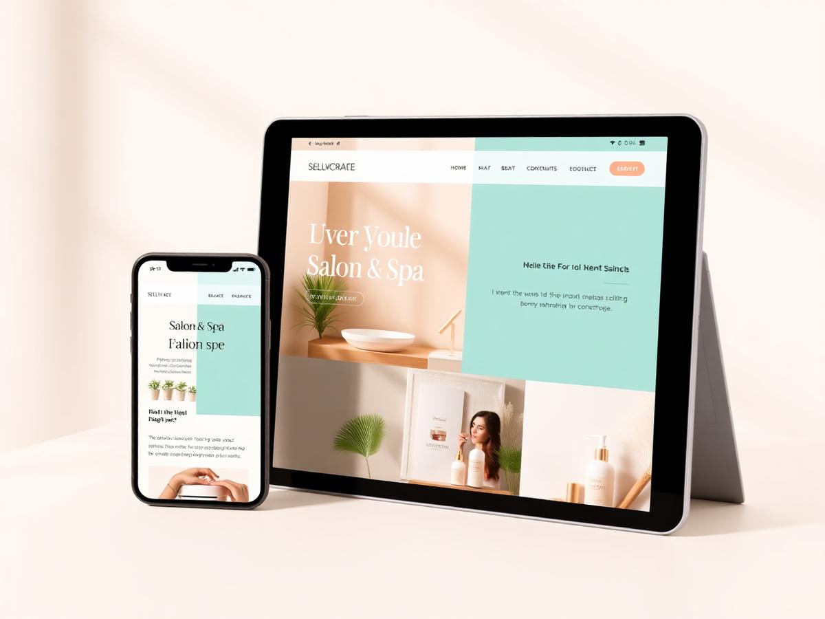 Salon & wellness studio website design concept